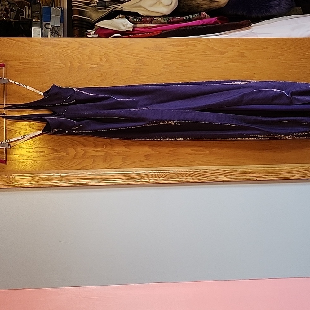 Purple metallic formal dress